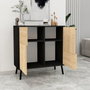 Hanah Home Armario Multiusos Darien - Madera Negra, Roble Zafiro
